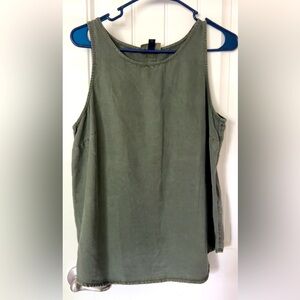 Olive Green Sleeveless Top